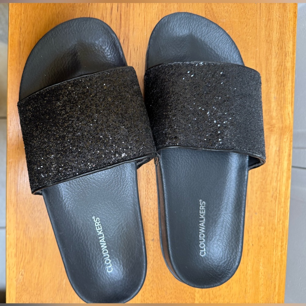 Cloudwalkers Sparkling Black Slides